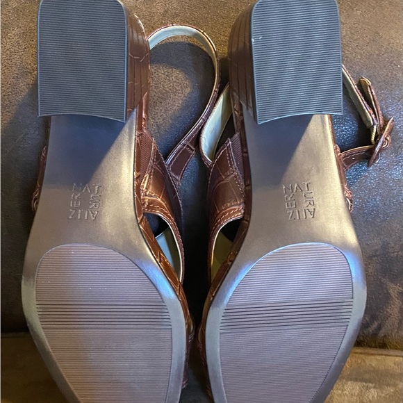 Naturalizer Renly Crocco Brown Slingback 3” Heel Size 9.5 - Picture 4 of 10